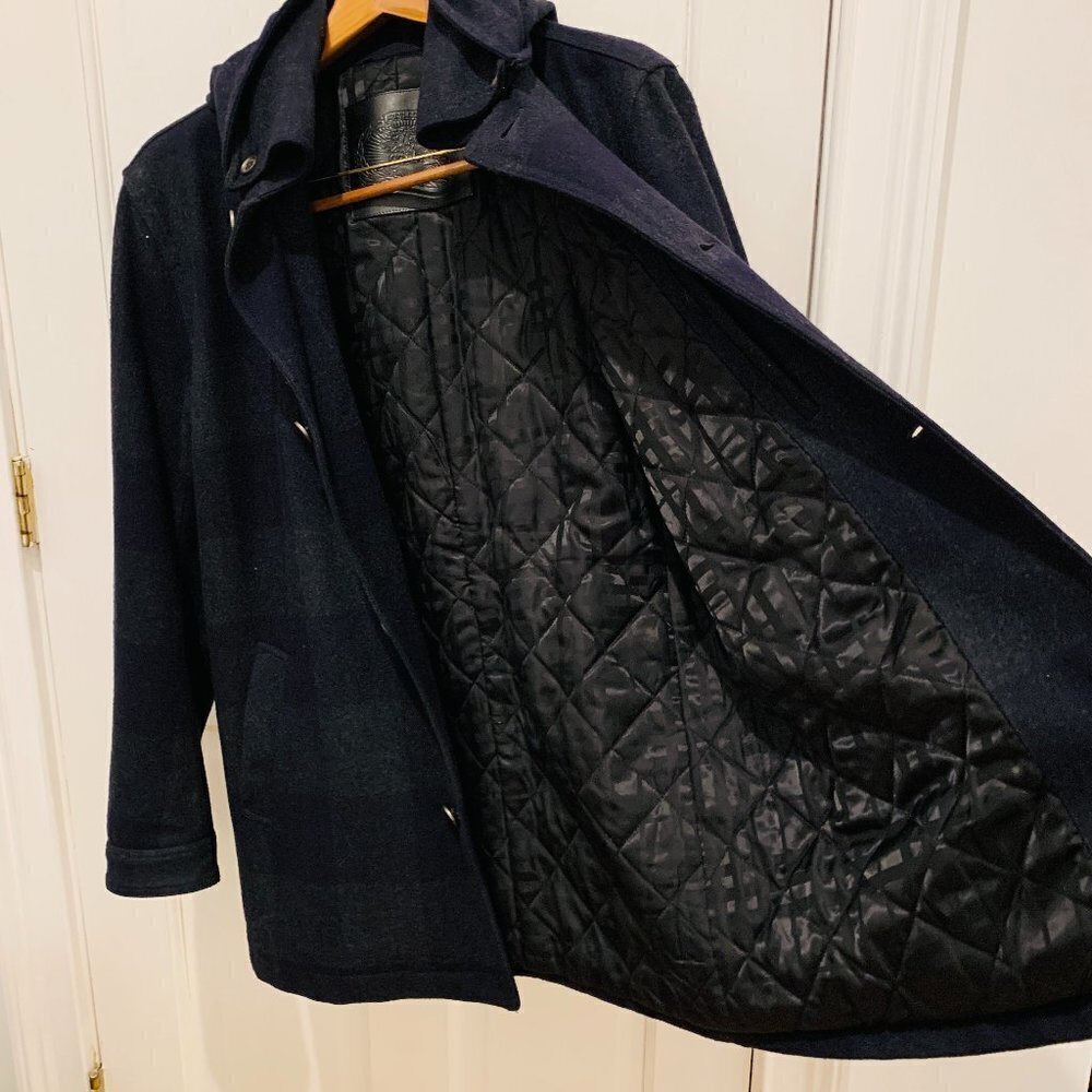Vintage Burberry Wool Coat Women Size Large - Picture 3 of 16